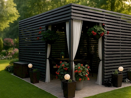 Nowoczesne drewniane altany ogrodowe